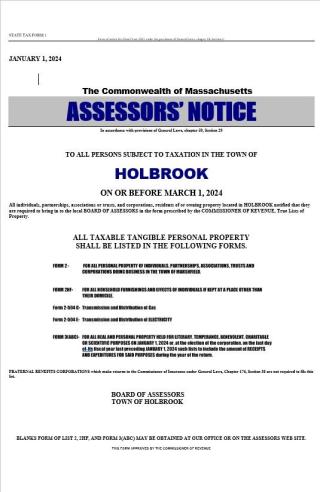 Personal Property Notice